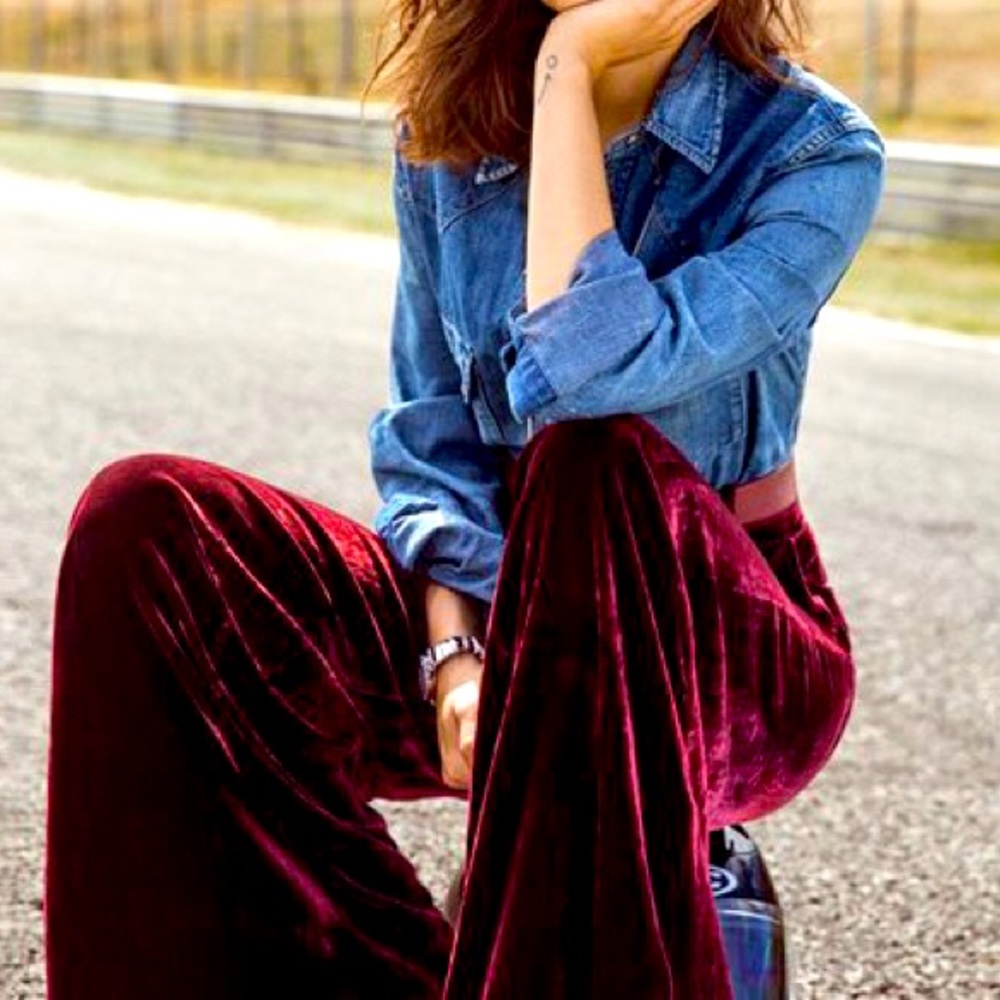 Quintessential Hippie | Velvet Bell Bottoms